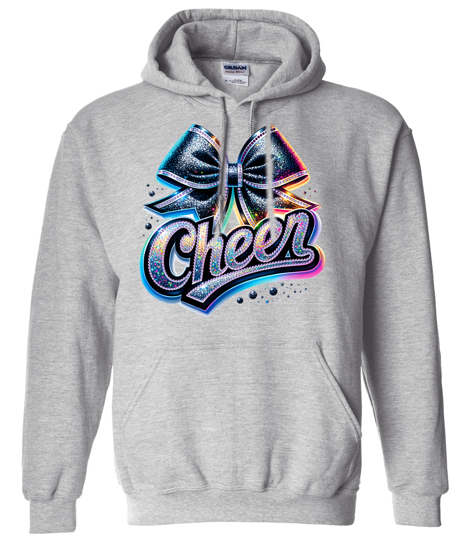 Cheer Bow Rainbow Hoodie Youth