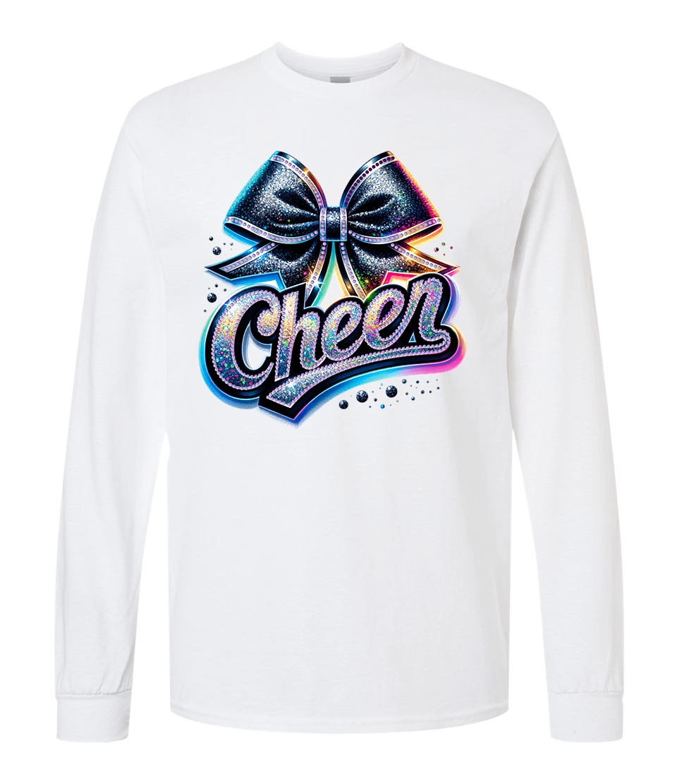 Cheer Bow Rainbow Long Sleeve Youth