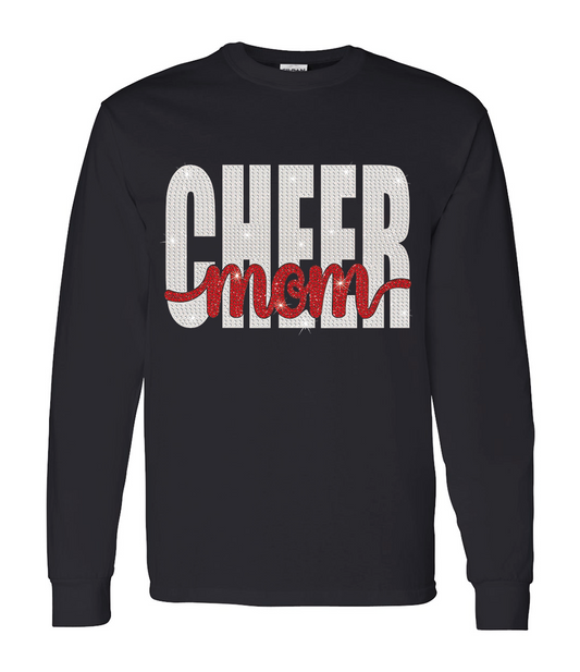 Cheer MOM With Childs Name Long Sleeve