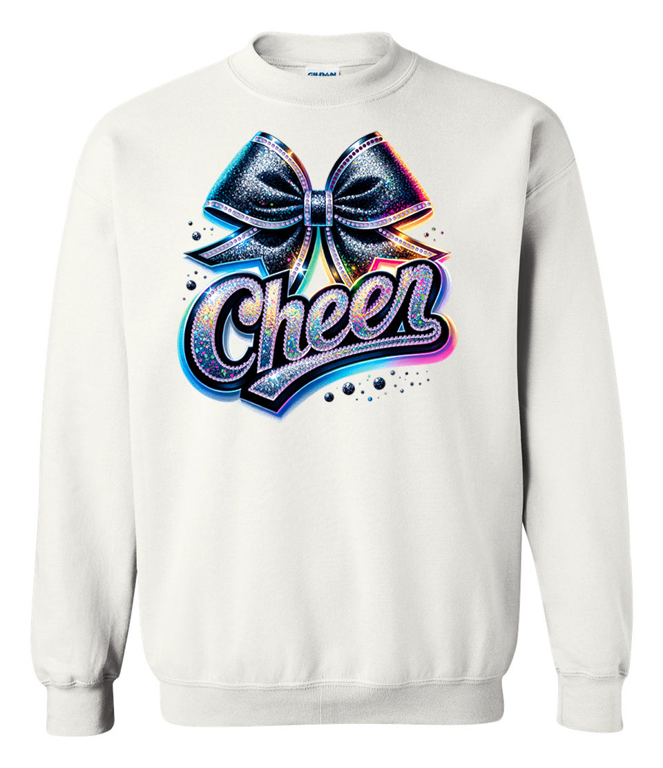 Cheer Bow Rainbow Sweatshirt Youth