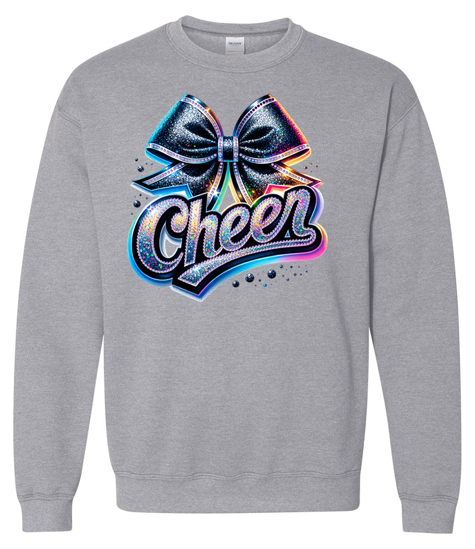 Cheer Bow Rainbow Sweatshirt Youth