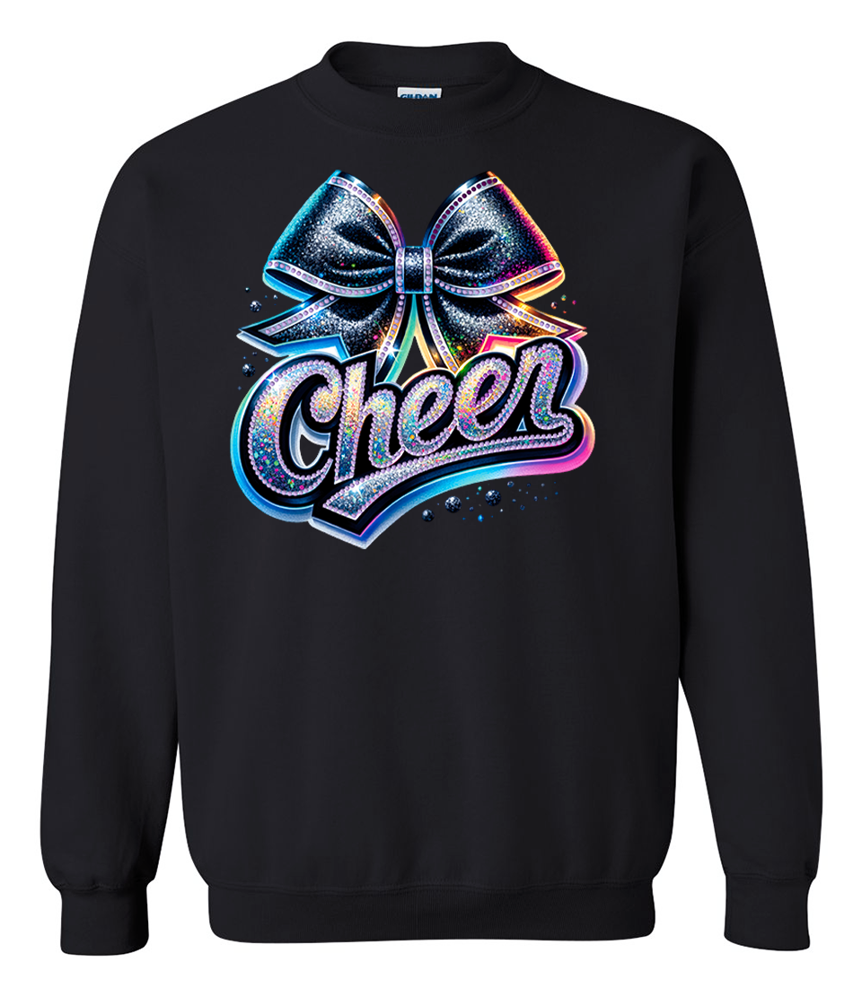 Cheer Bow Rainbow Sweatshirt Youth