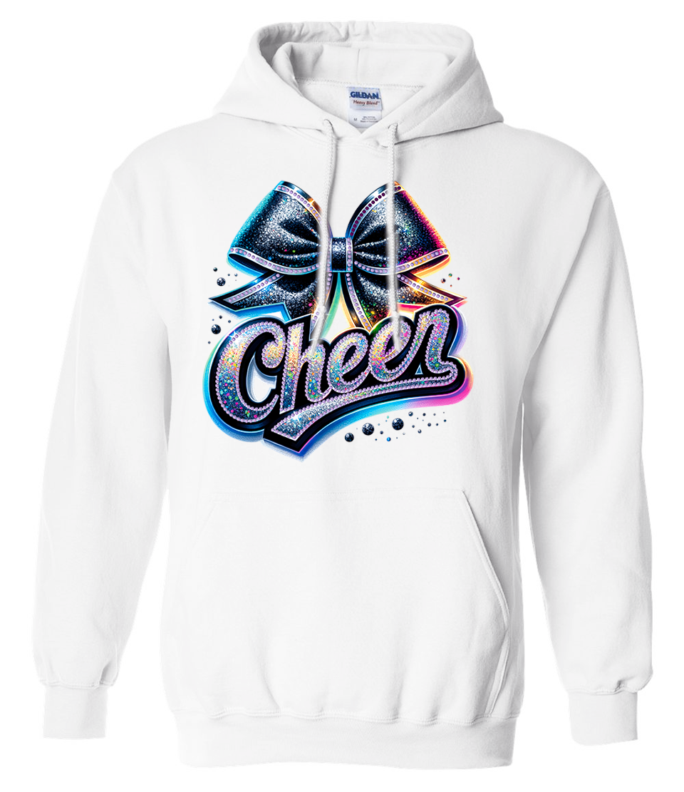 Cheer Bow Rainbow Hoodie Youth