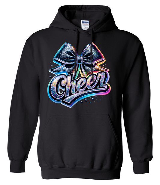 Cheer Bow Rainbow Hoodie Youth