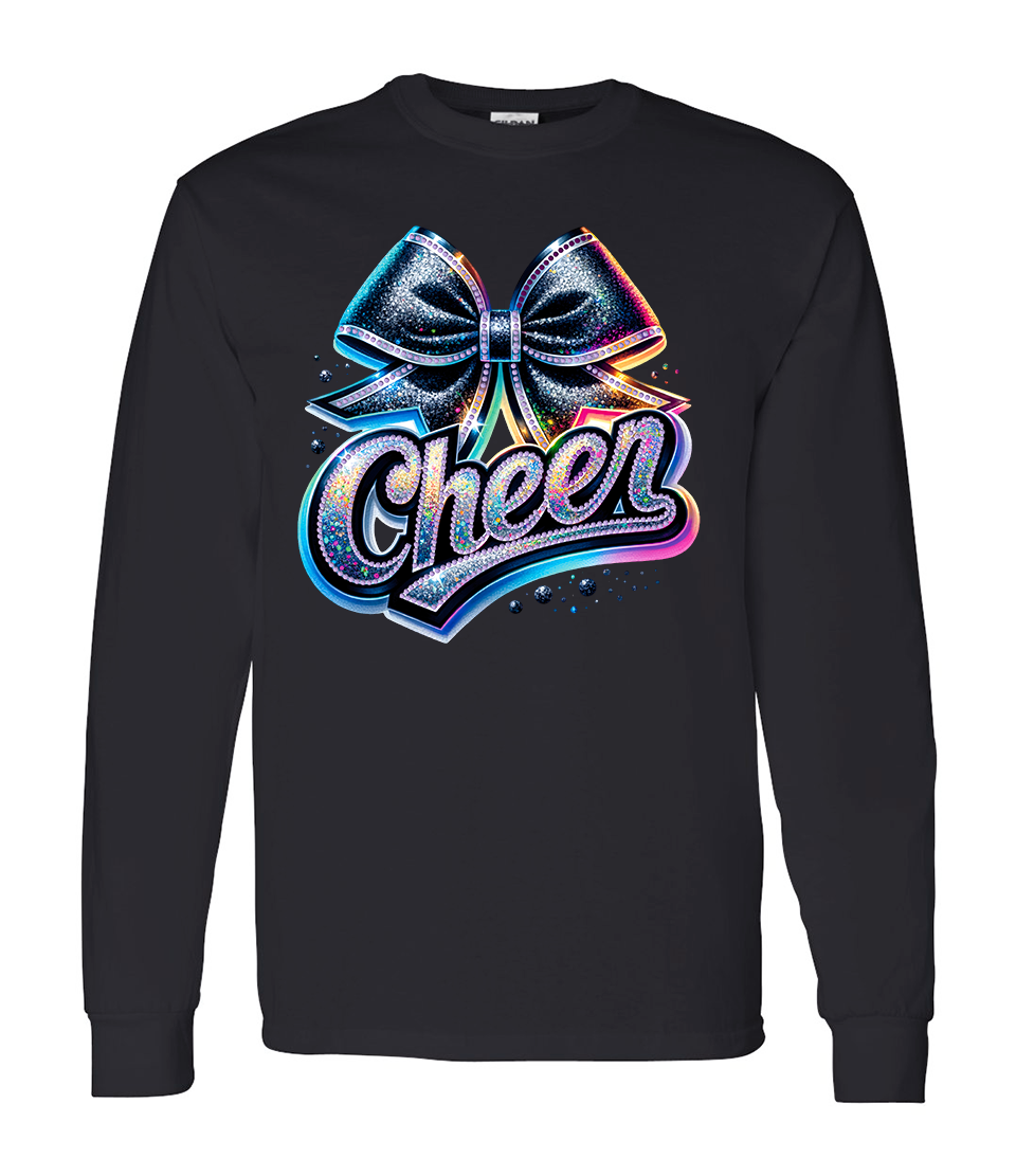 Cheer Bow Rainbow Long Sleeve Youth
