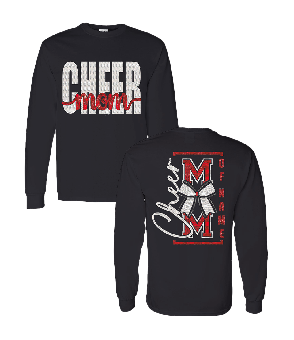 Cheer MOM With Childs Name Long Sleeve