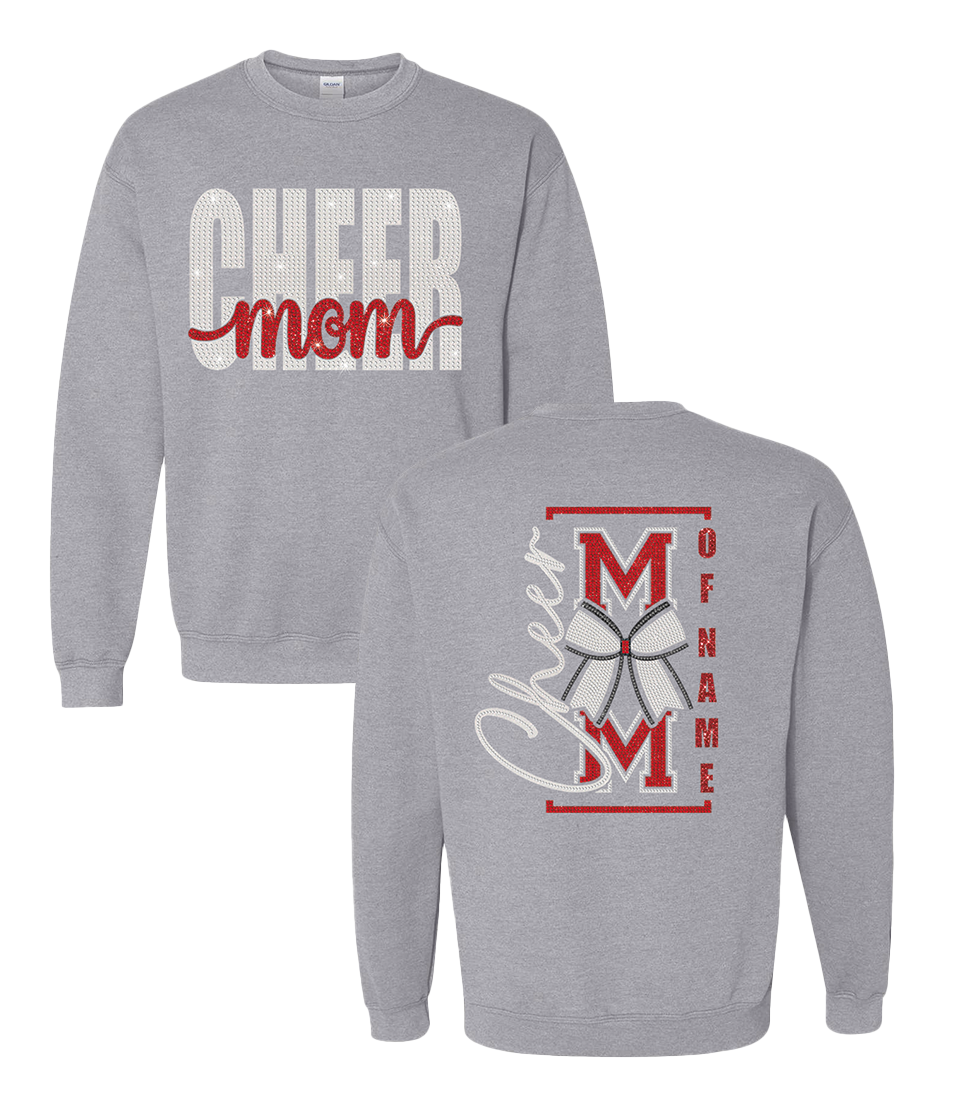 Cheer MOM With Childs Name Sweatshirt